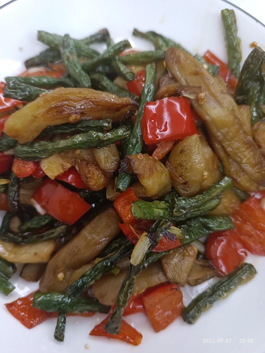 不油炸的茄子烧豆角