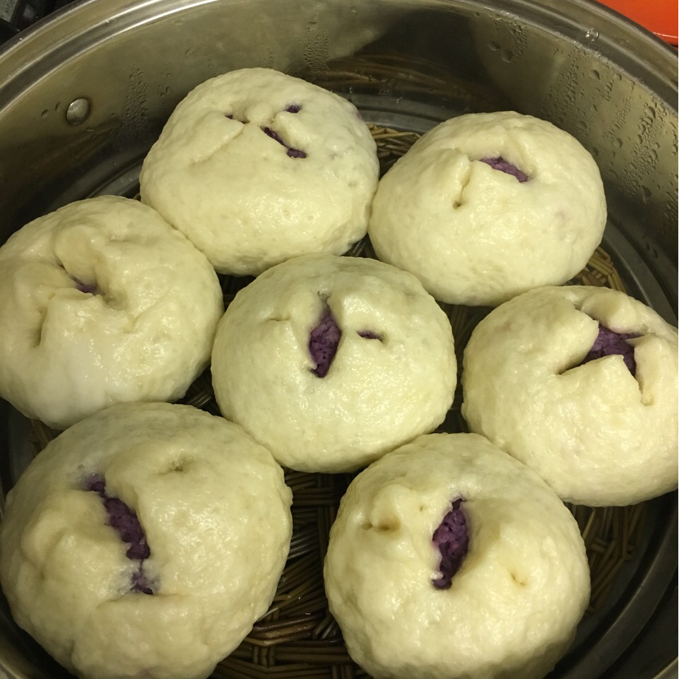 紫薯花开馒头