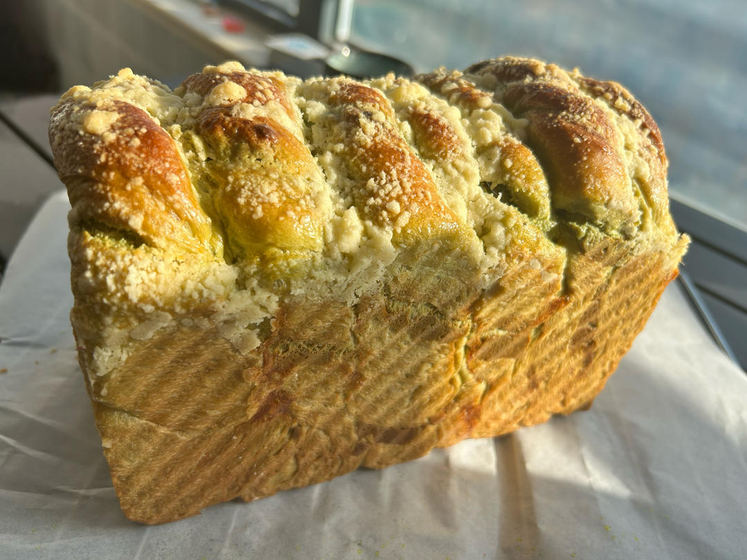 双倍浓郁超开心奶酥吐司|开心果奶酥|香爆了