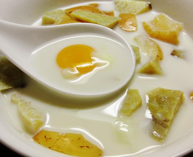 苹果番薯牛奶糖水窝蛋的做法