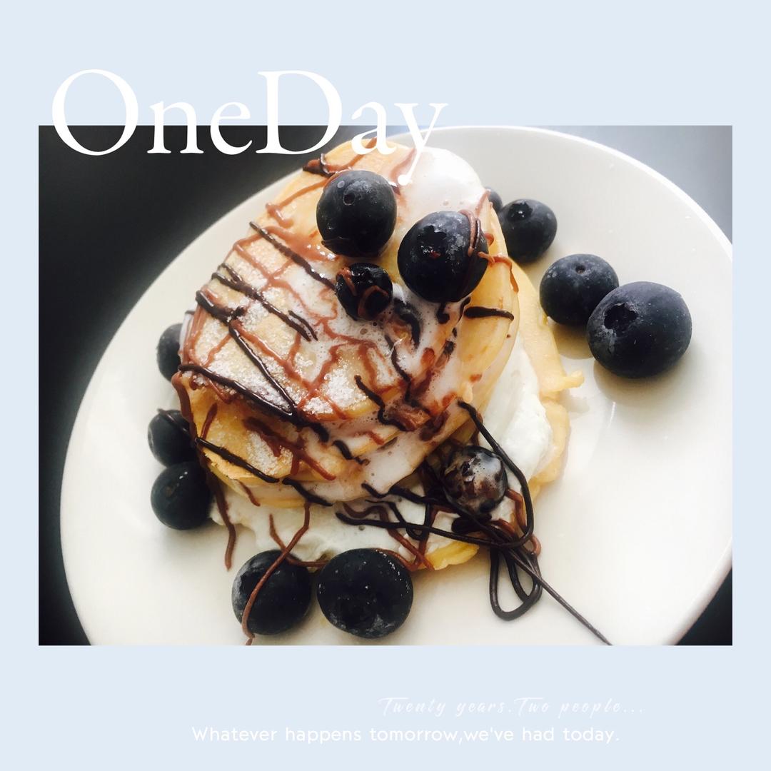 巧克力流心pancake