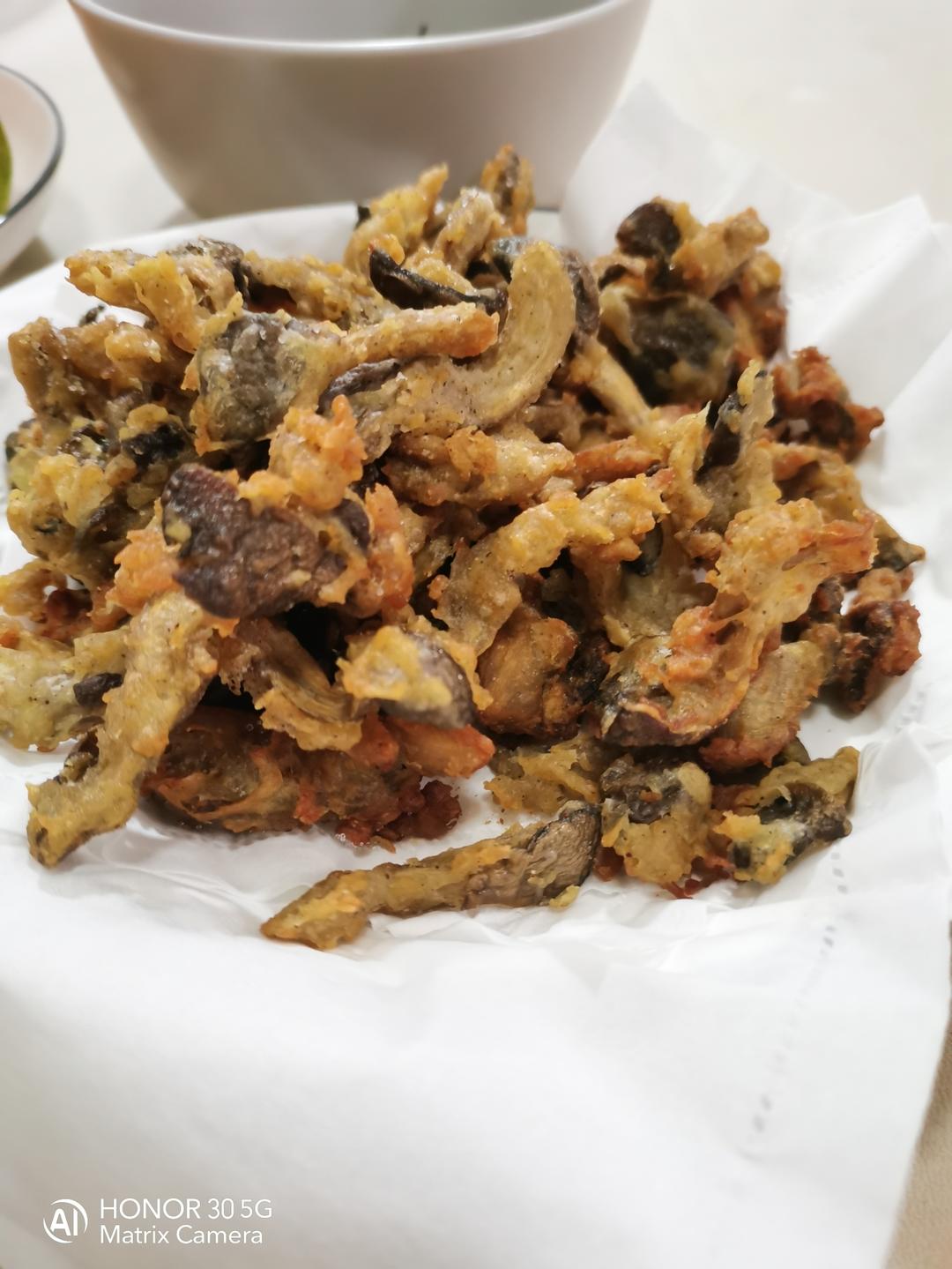 软炸蘑菇（平菇）