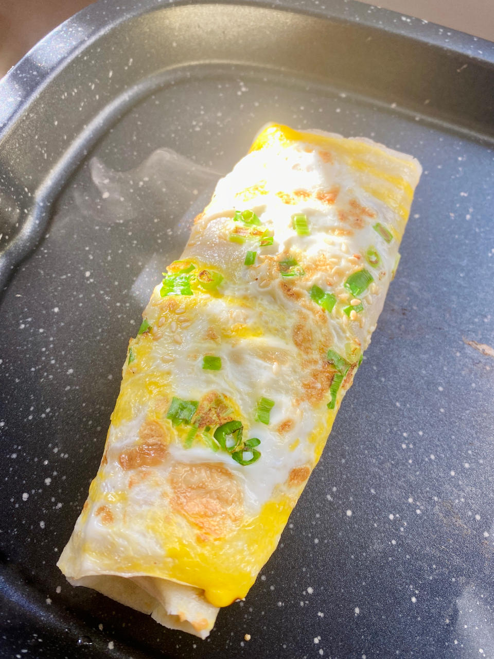 秒杀早餐摊不破皮大煎饼，步骤超详细