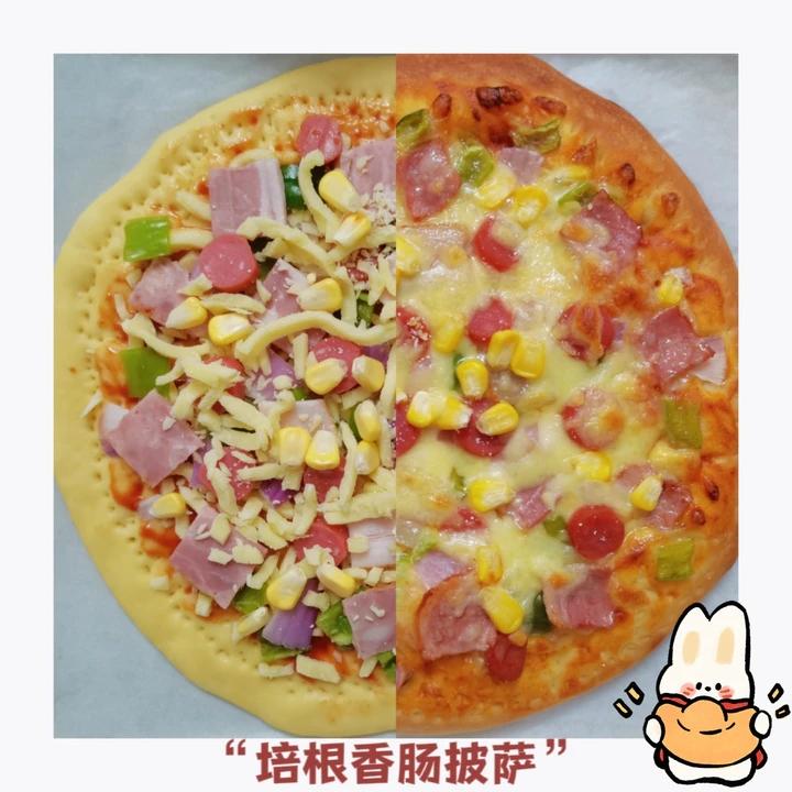 含宣软饼皮做法、自己在家也能做出馅料十足、超拉丝的美味诱人披萨