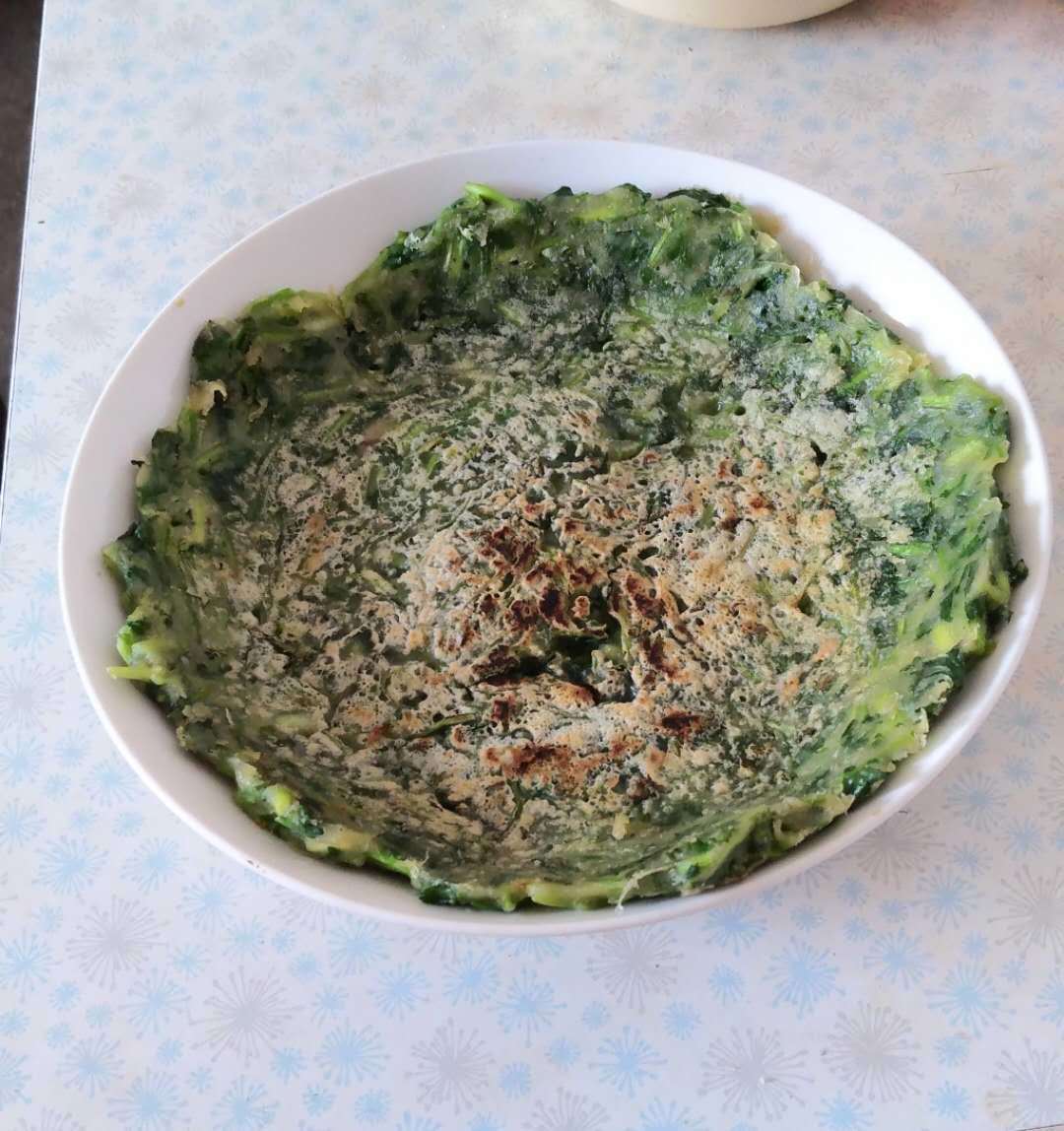香菜摊饼（低脂素食，几乎无油）的做法