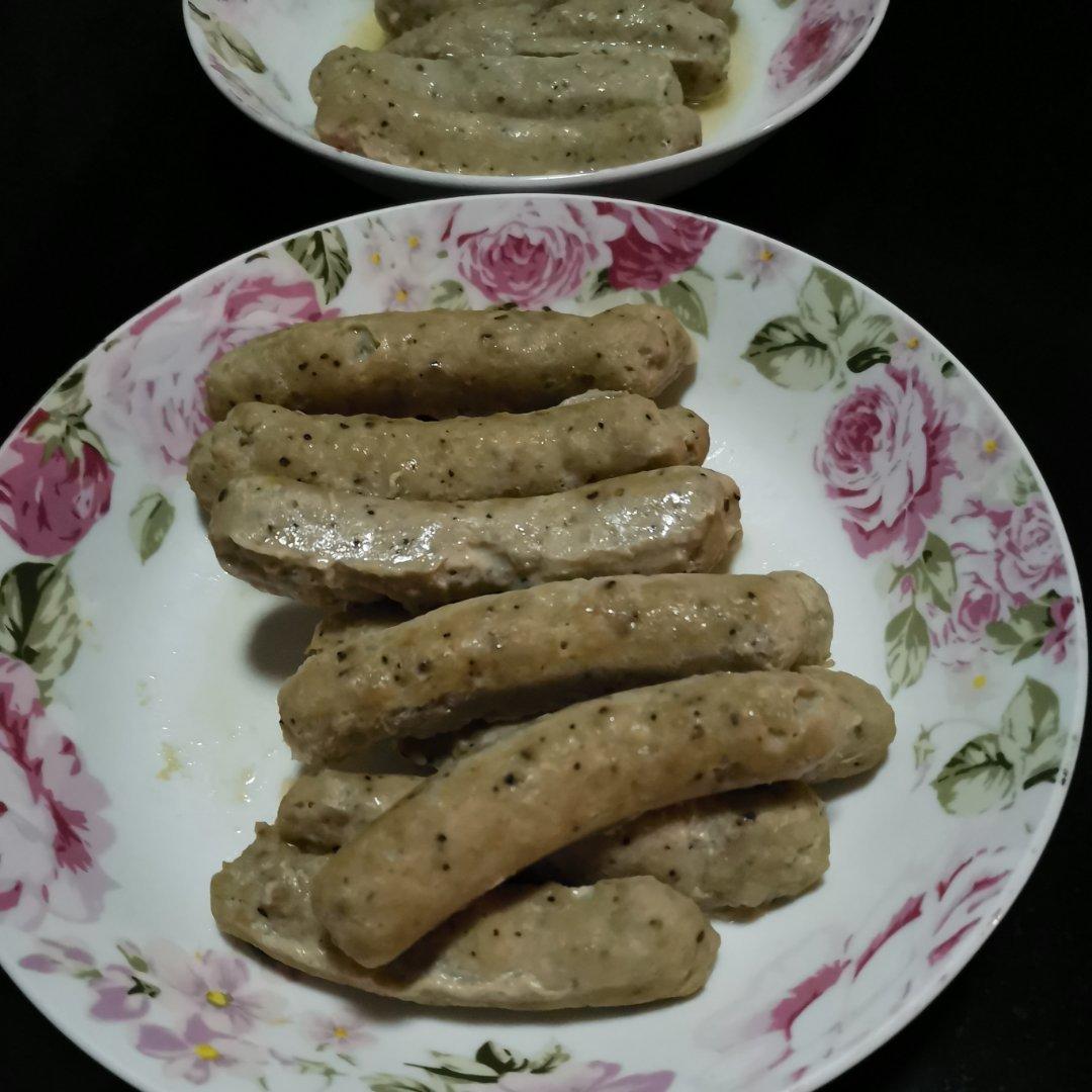 自制无添加猪肉火腿肠