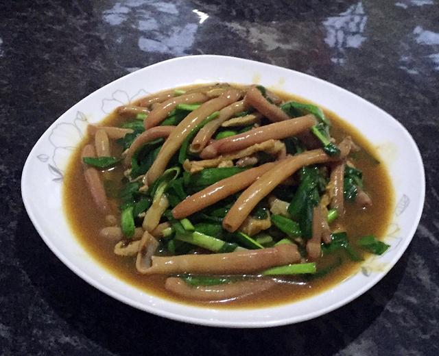 肉丝海肠炒韭菜