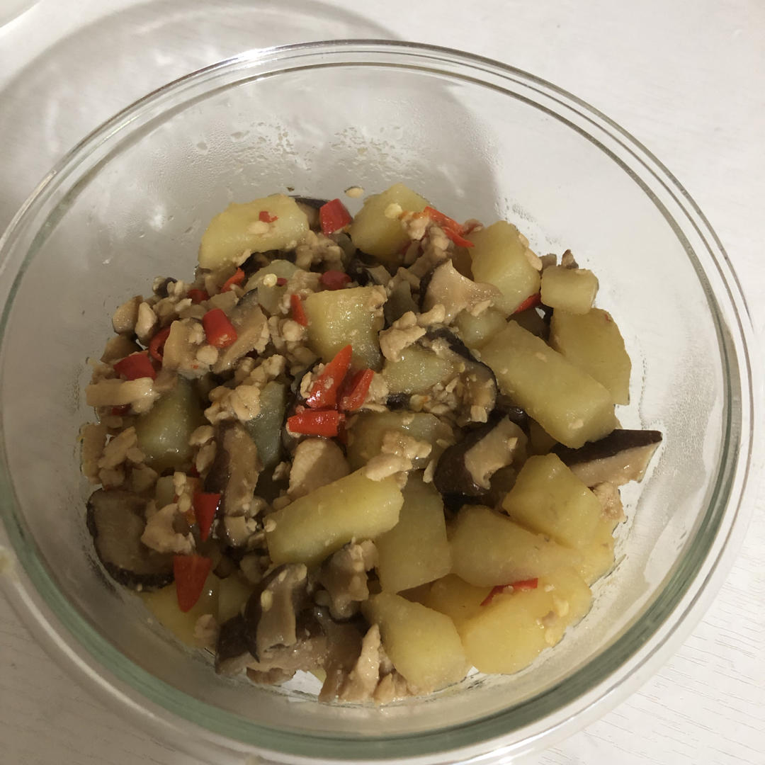 ㊙️香菇土豆肉沫拌饭❗️比外卖还好吃