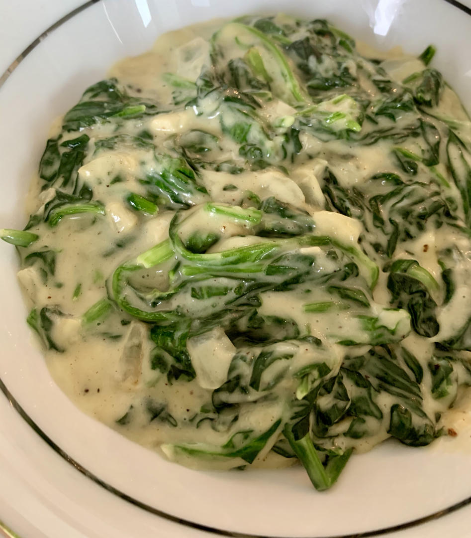 完美还原牛排馆的经典菜式—奶油菠菜