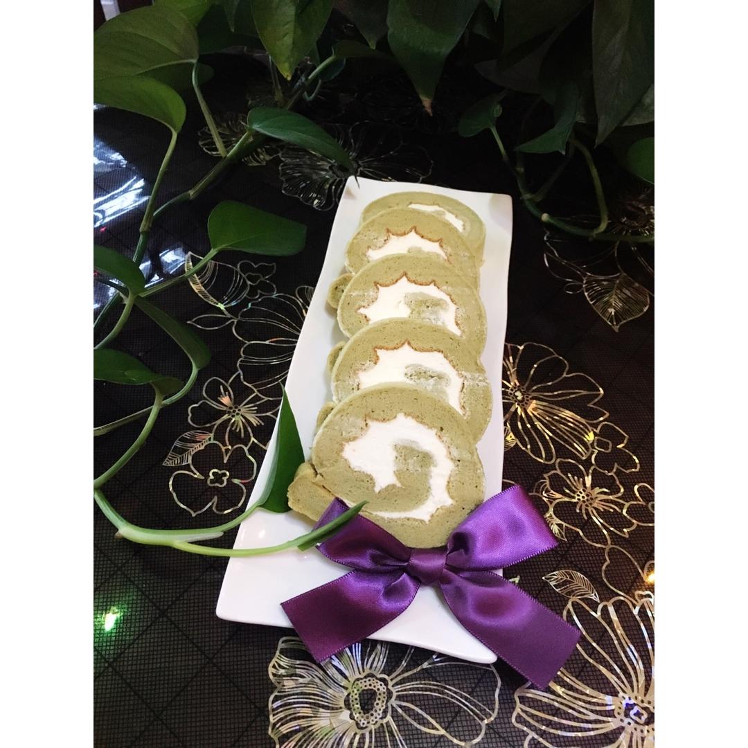 抹茶戚风蛋糕卷