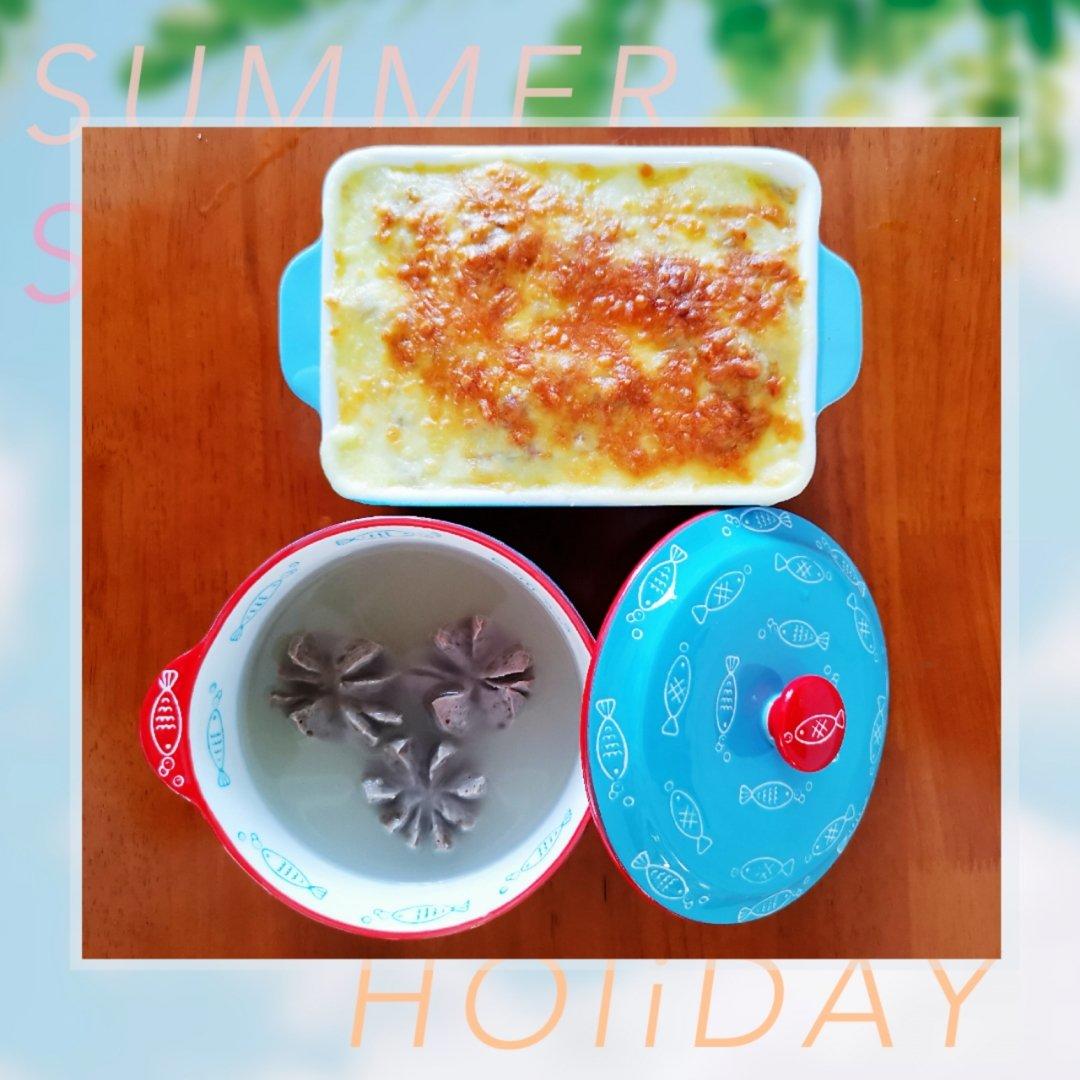 番茄肉酱焗饭 -- 松下SC300B烤箱版