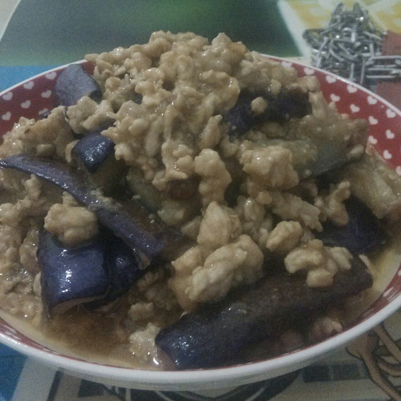 红烧肉沫茄子