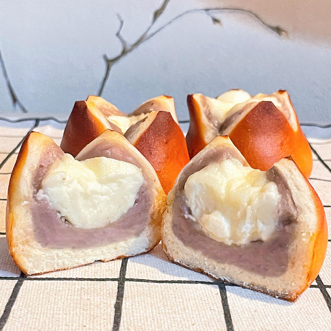 芋泥/栗子乳酪碱水球🌰奶香内馅🧀零难度