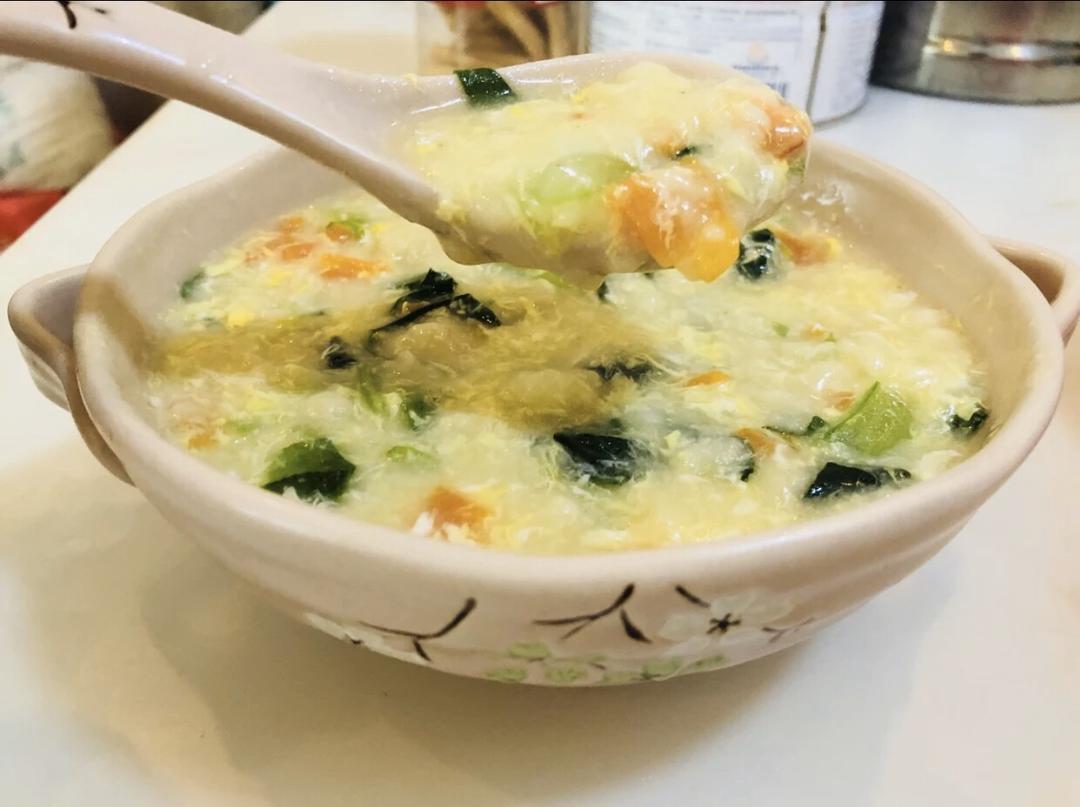 宝宝辅食：虾仁蔬菜疙瘩粥【8+】的做法