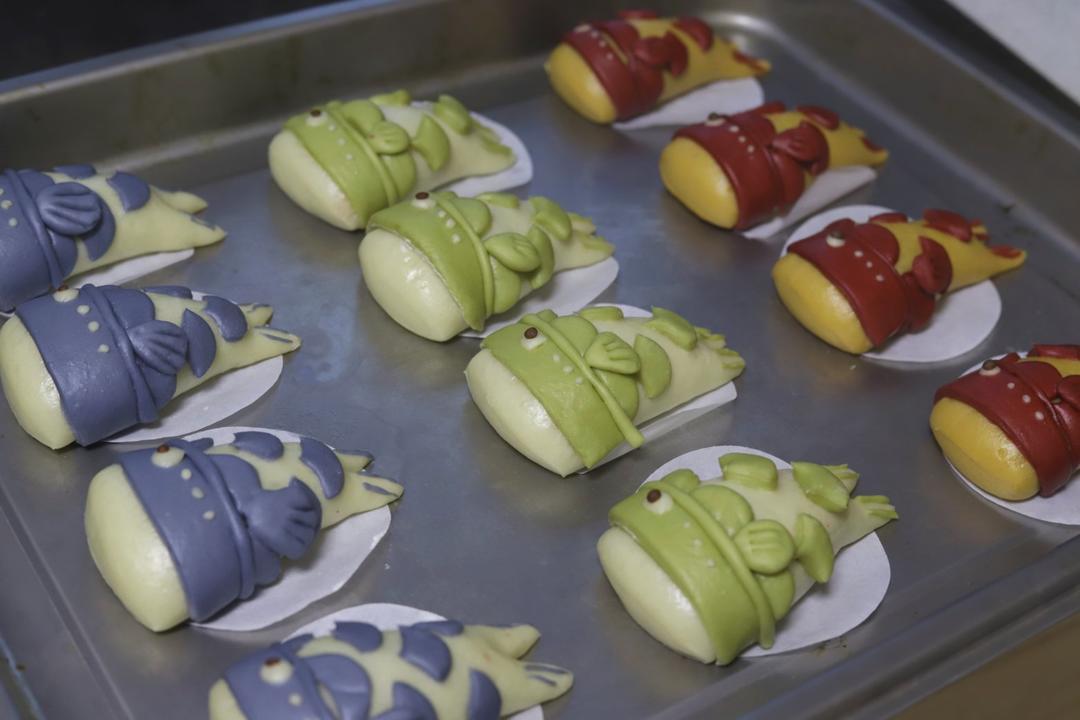 新年幸运锦鲤馒头：仿日本鲤鱼旗