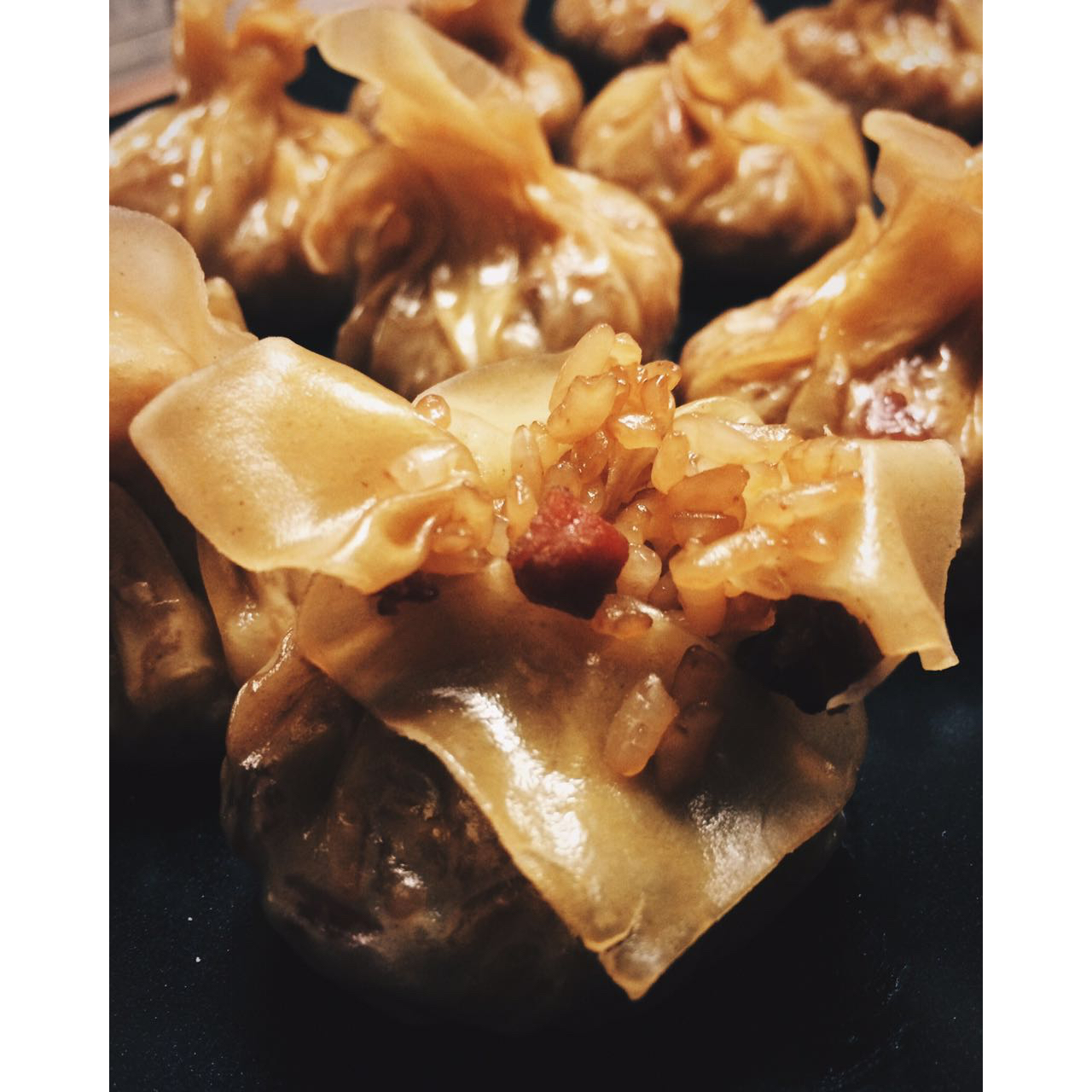 馄饨皮糯米烧麦