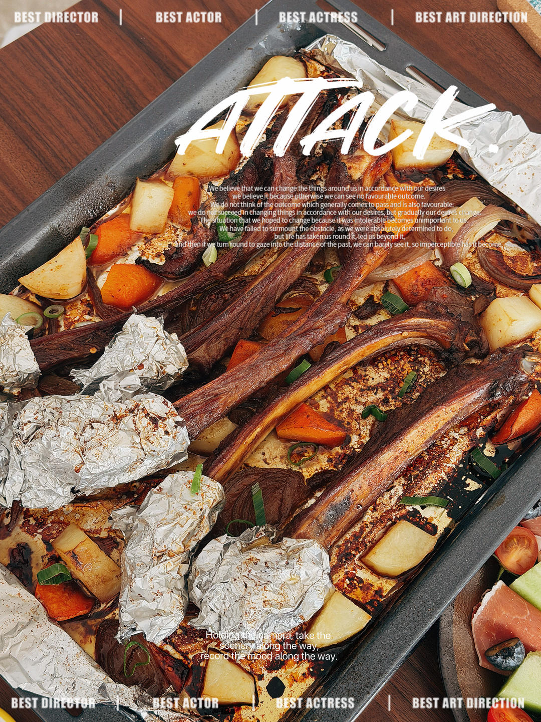 超好吃的烤羊排烤箱版