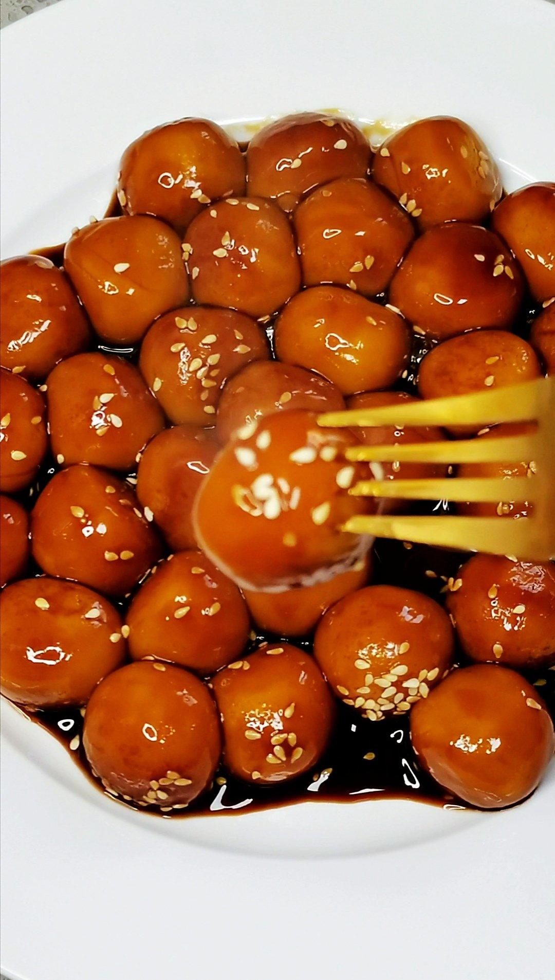 南瓜糯米丸子 非常适合女性和贫血的朋友 附细节视频详解