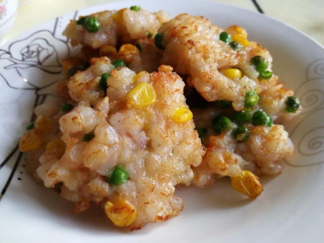 香煎玉米虾饼