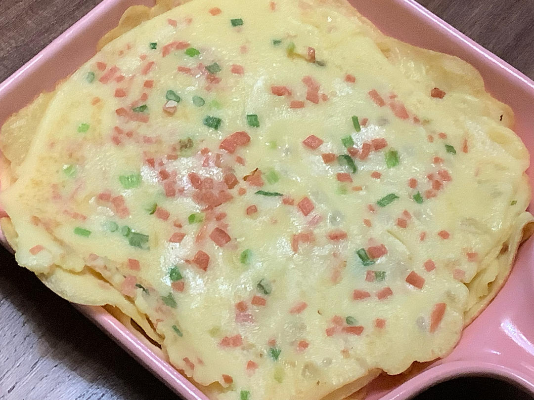 简单快手鸡蛋饼 柔软翻面不破