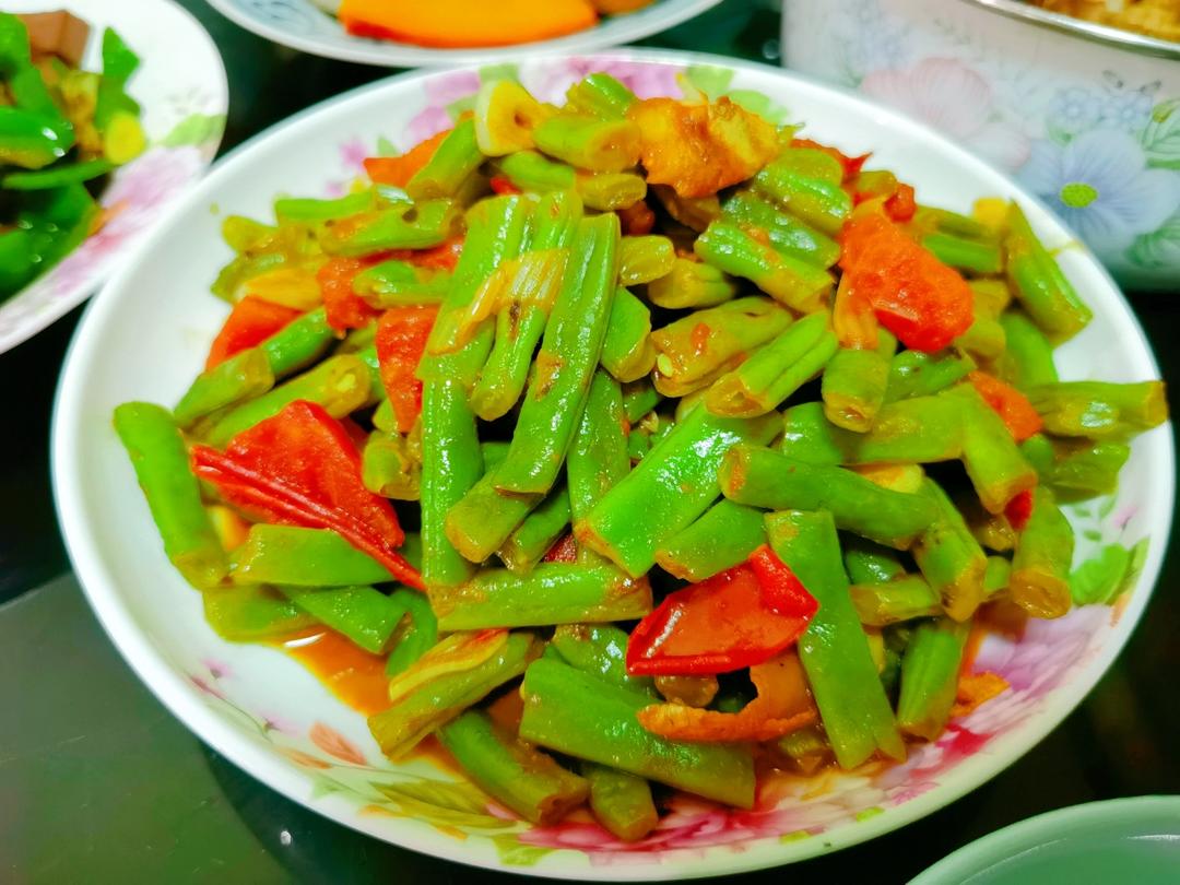 四季豆西红柿