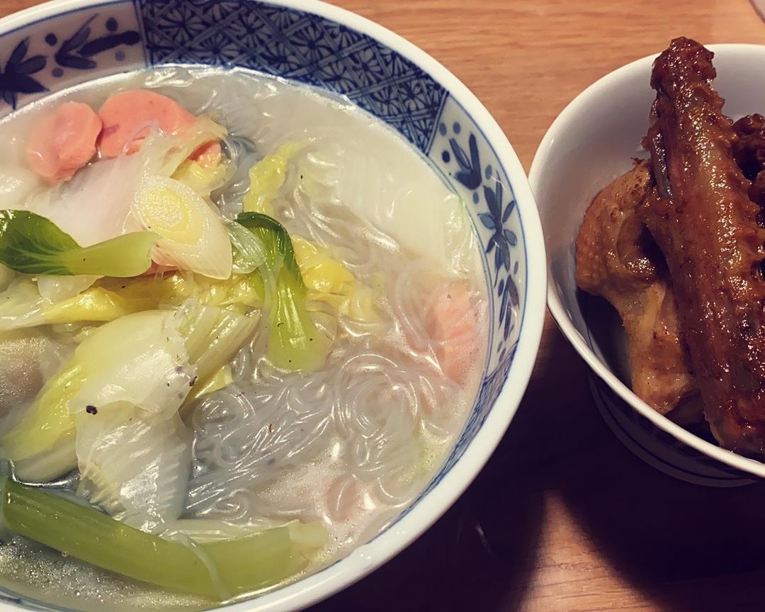 减肥青菜粉丝汤的做法