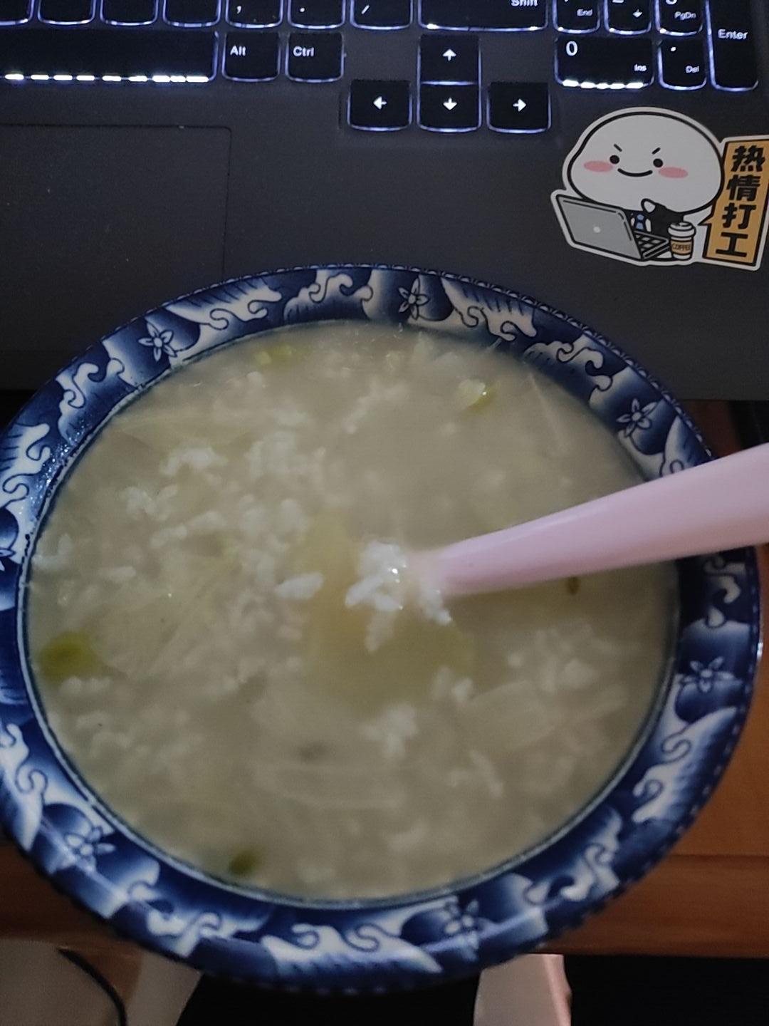 白菜葱花粥（宿舍版）