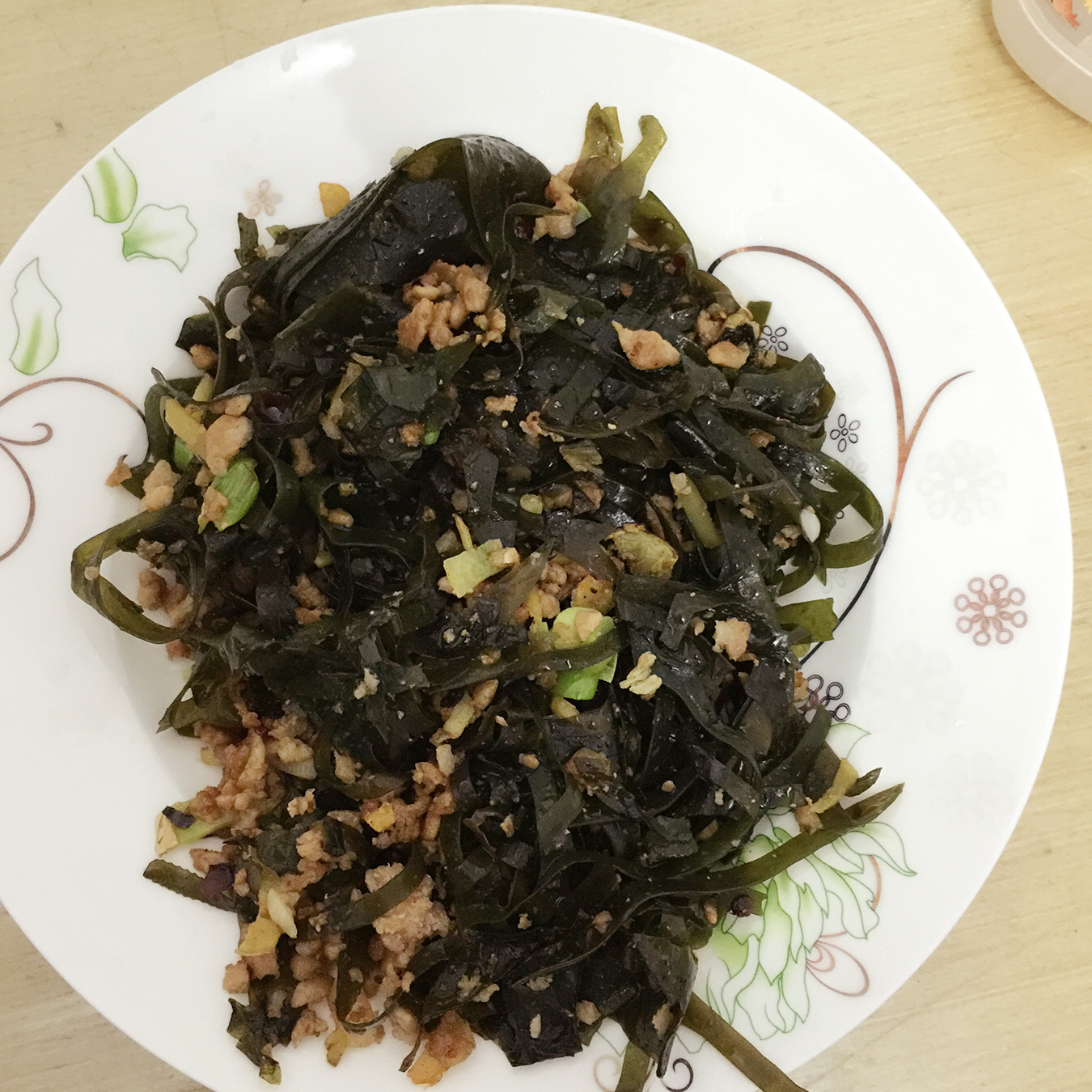海带丝炒肉沫