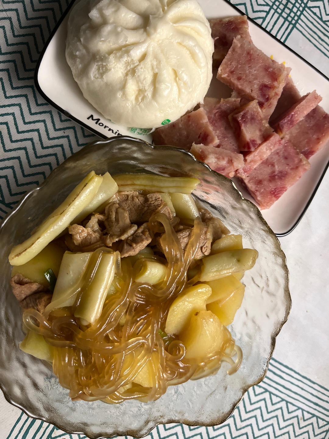 猪肉豆角炖粉条