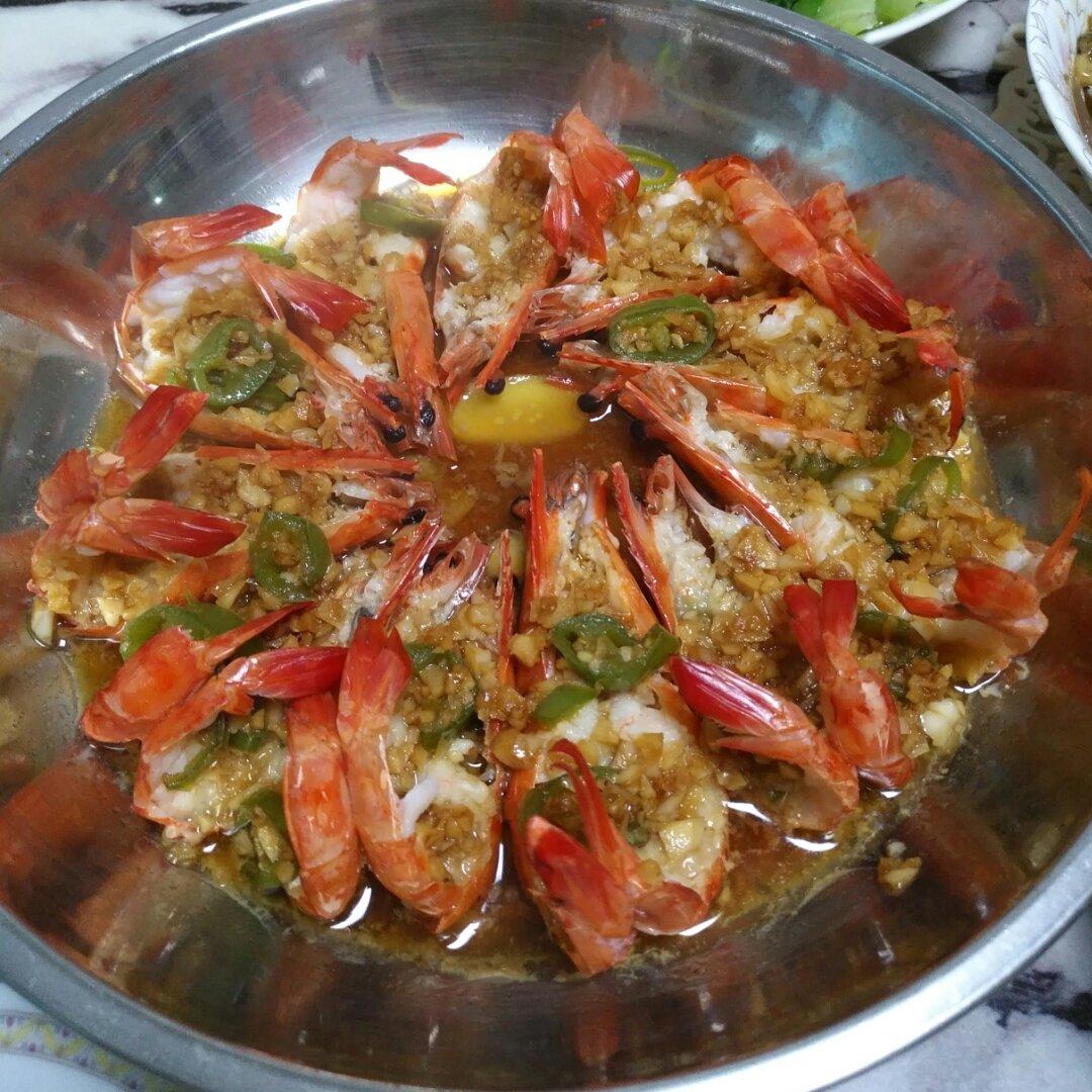 蒜蓉蒸虾