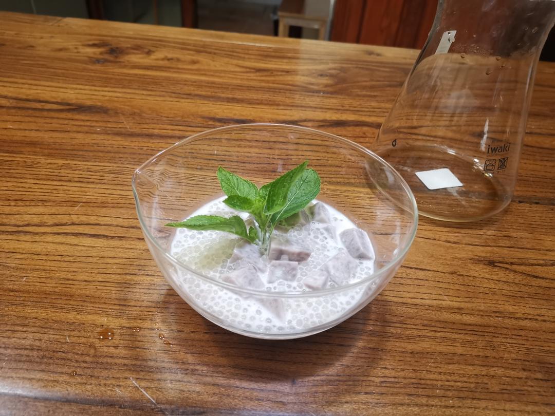 椰香香芋西米露