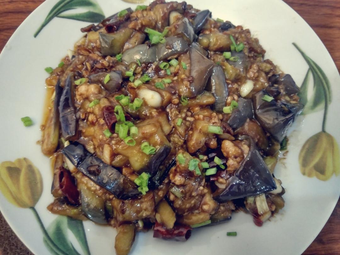 红烧肉沫茄子