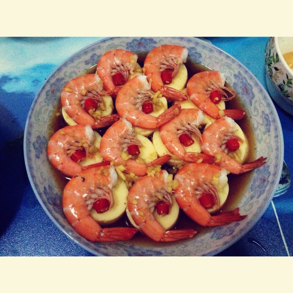 日本豆腐蒸虾仁