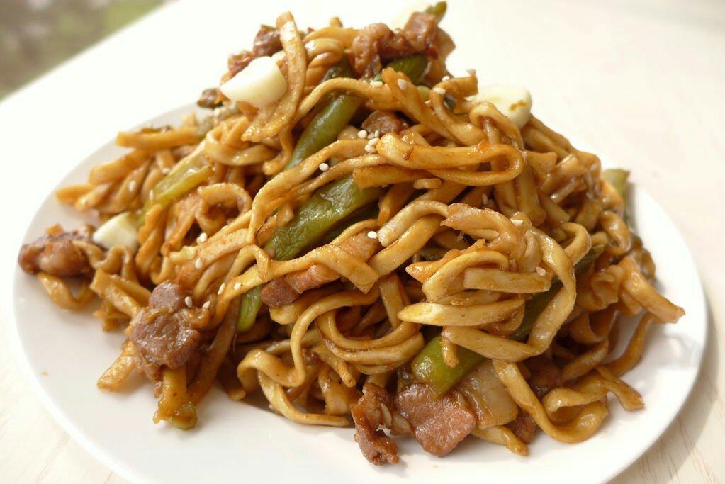 肉丝豆角焖面的做法