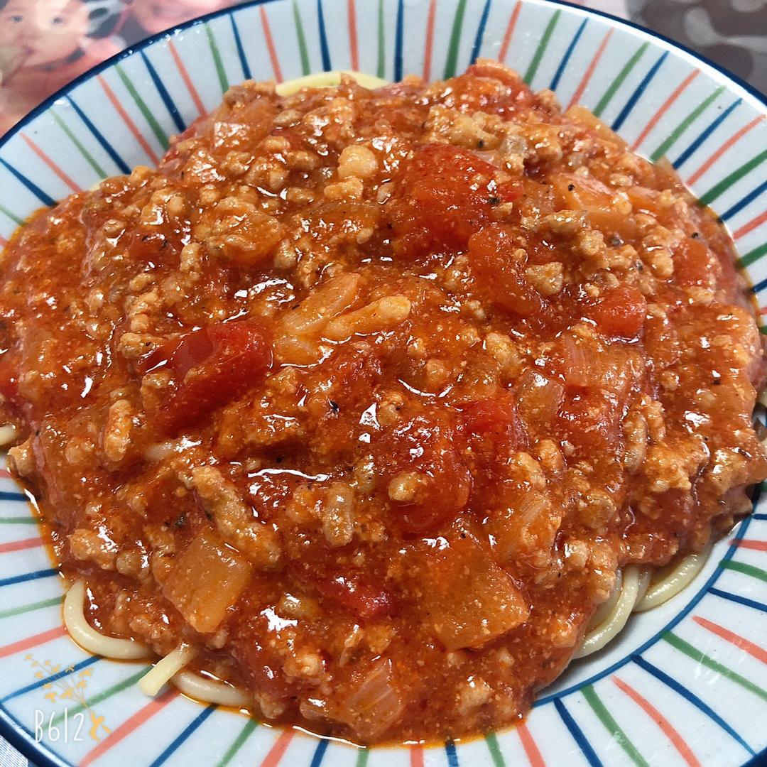 （完胜必胜客的）番茄肉酱意大利面～