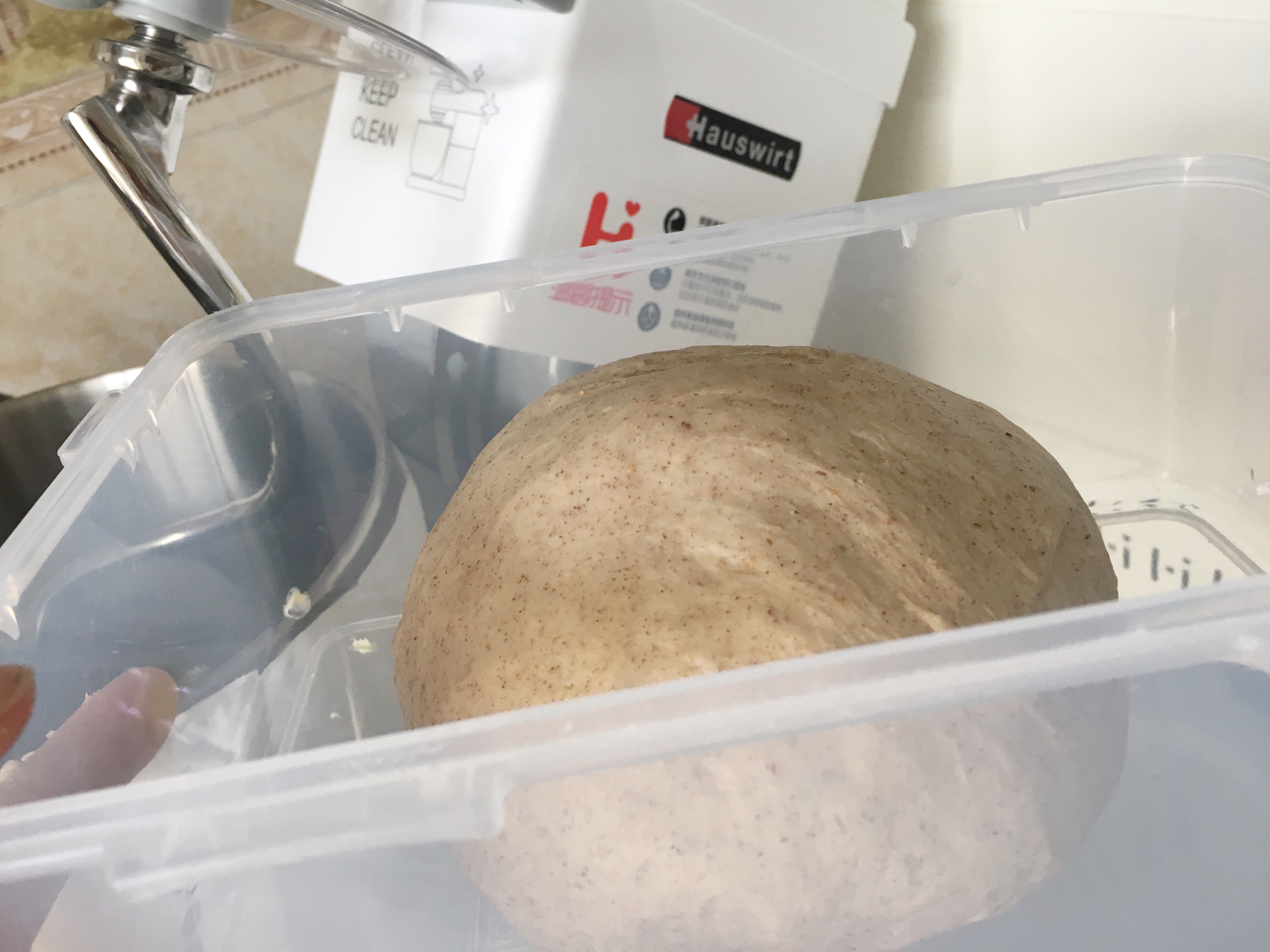 低卡烘焙——黑麦谷物毛毛虫（一次发酵）的做法 步骤3