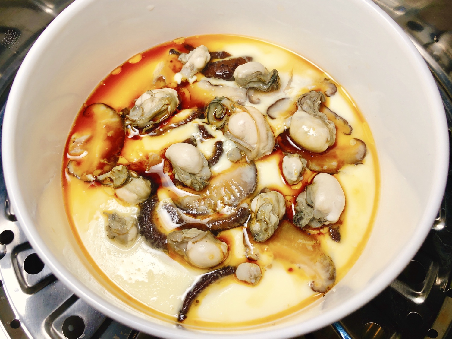 海鲜炖蛋｜蒸蛋嫩滑的小秘密、香菇海蛎详解版