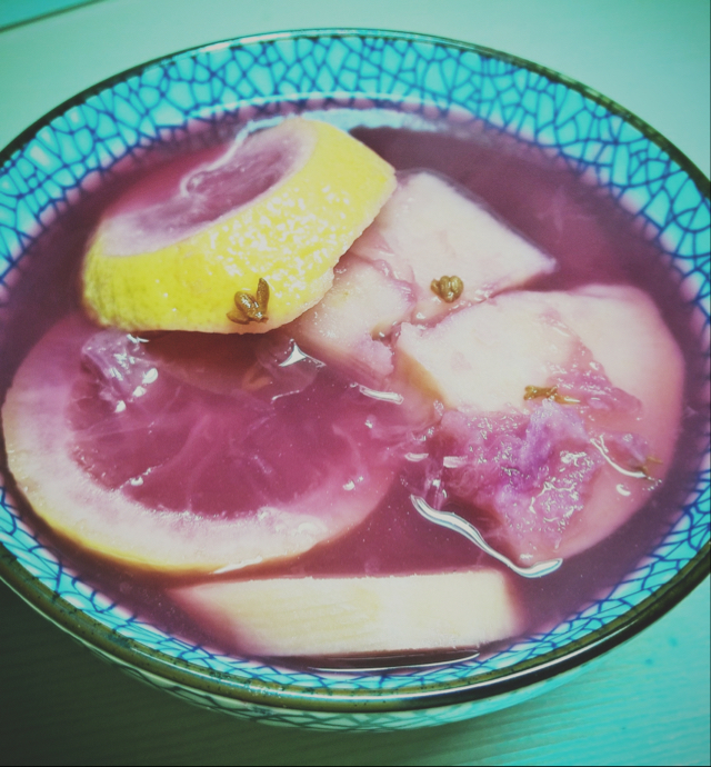 鳞游做的柠檬红薯