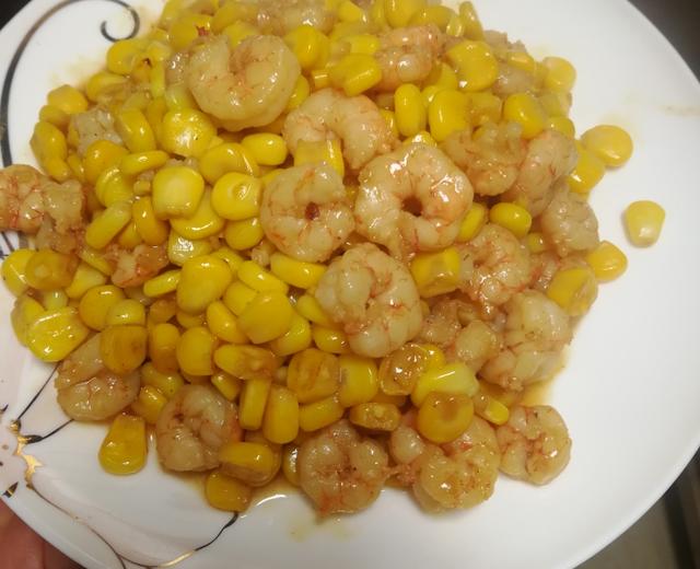 玉米粒炒虾仁的做法