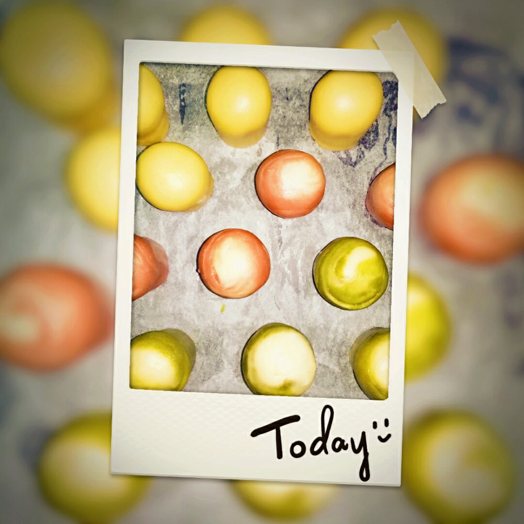 蛋黄酥~紫薯、抹茶、原味~花好月圆，中秋快乐~内附一次做六色蛋黄酥方法~