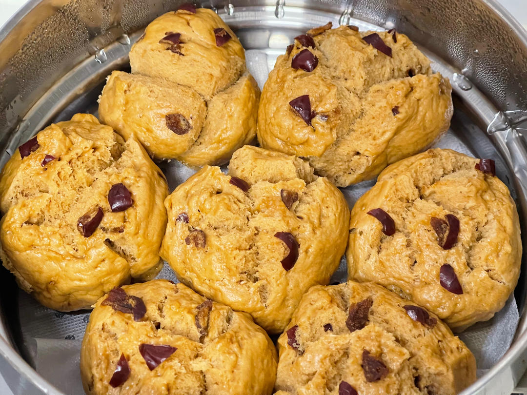 妥妥的红糖开花馒头