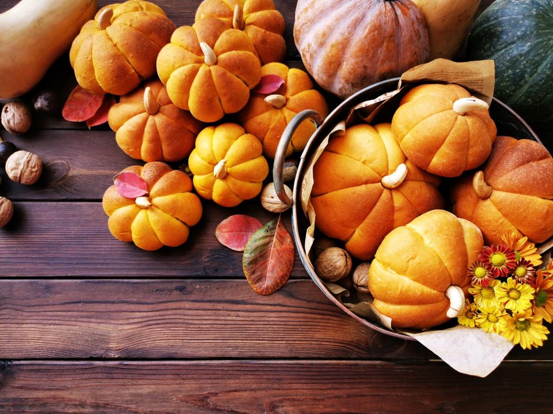 南瓜栗子小面包🎃一口软绵绵，甜糯栗子馅