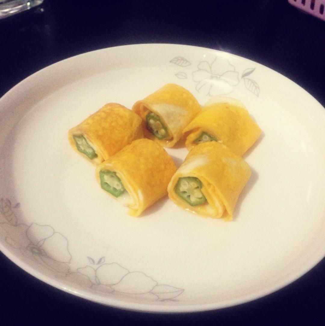 秋葵厚蛋烧