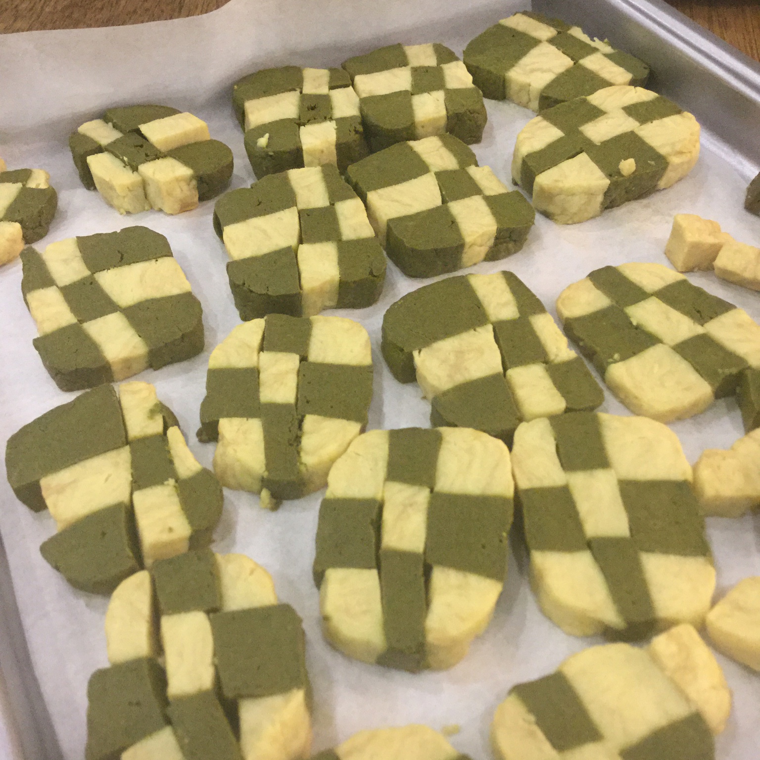 香草抹茶饼干（棋盘饼干