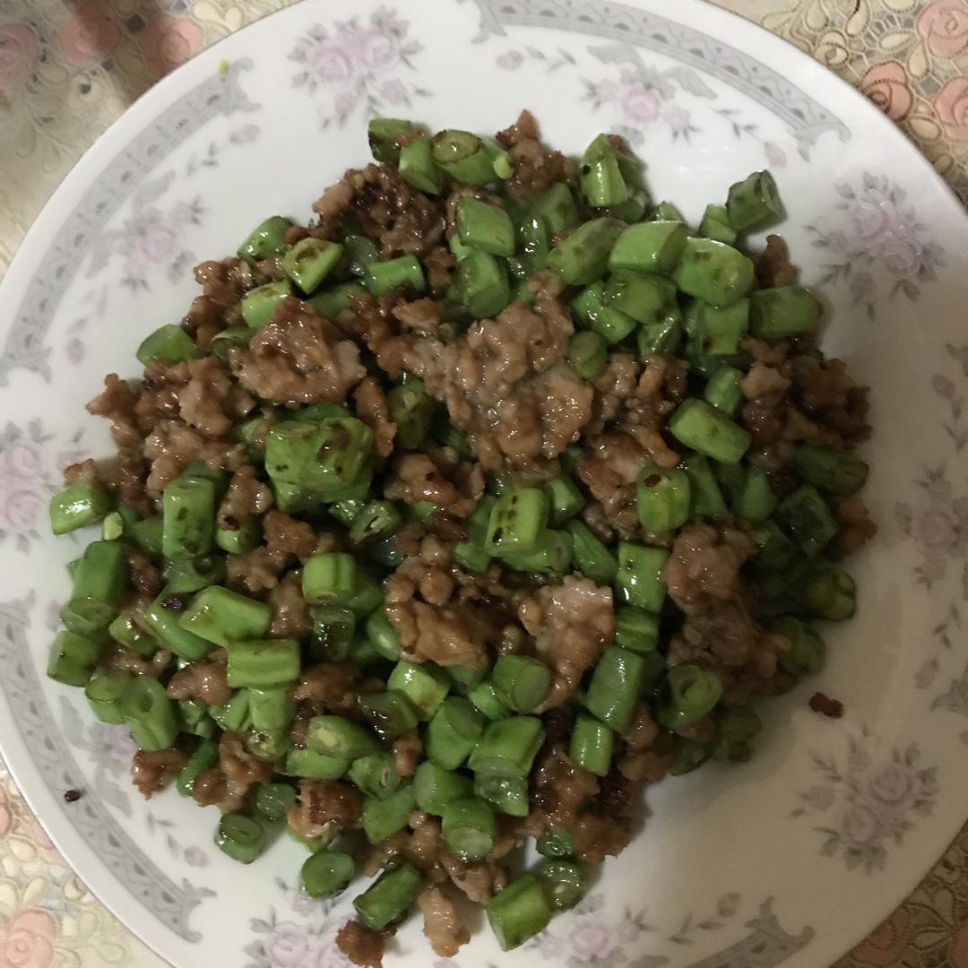 碎豆角肉末