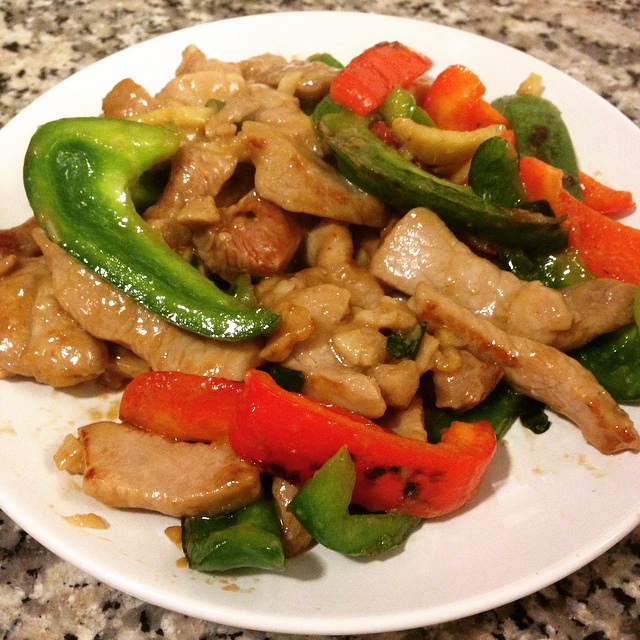 青椒炒肉丝