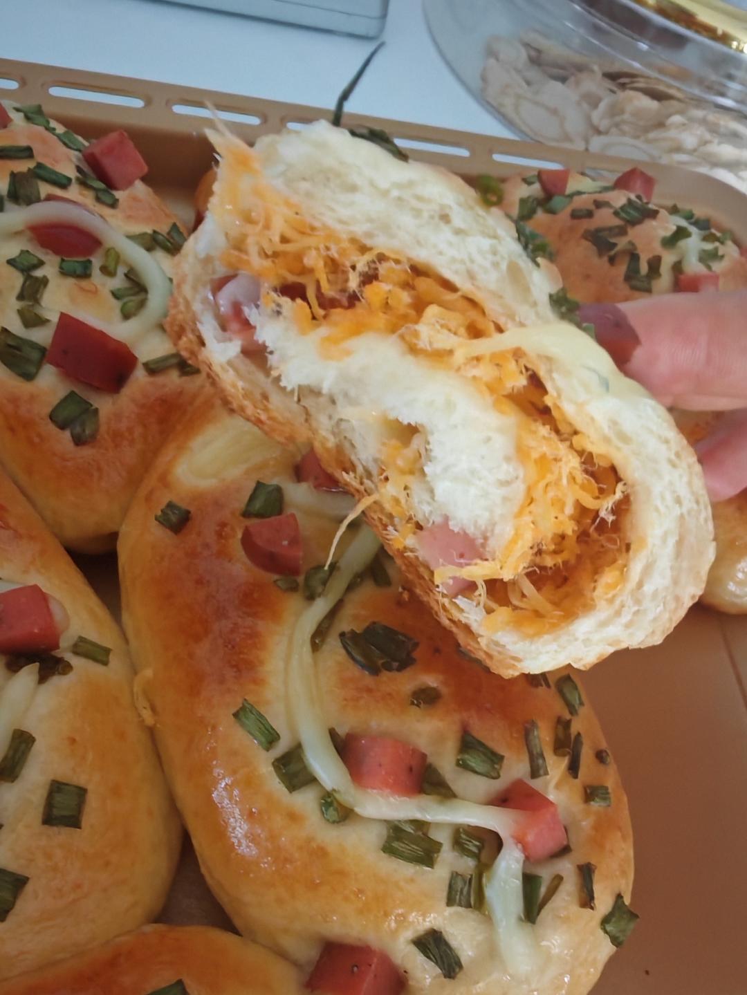 香葱火腿肉松面包