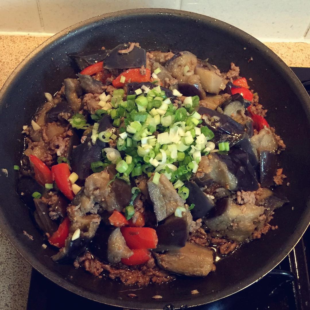酱爆肉末茄子