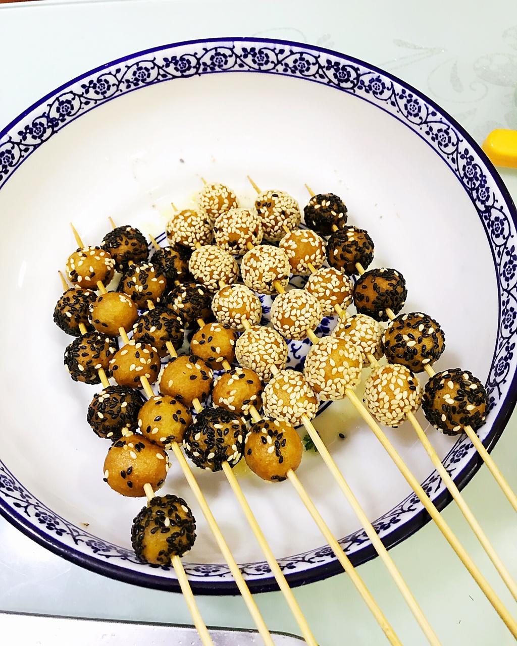 妈妈教炸的红薯丸子