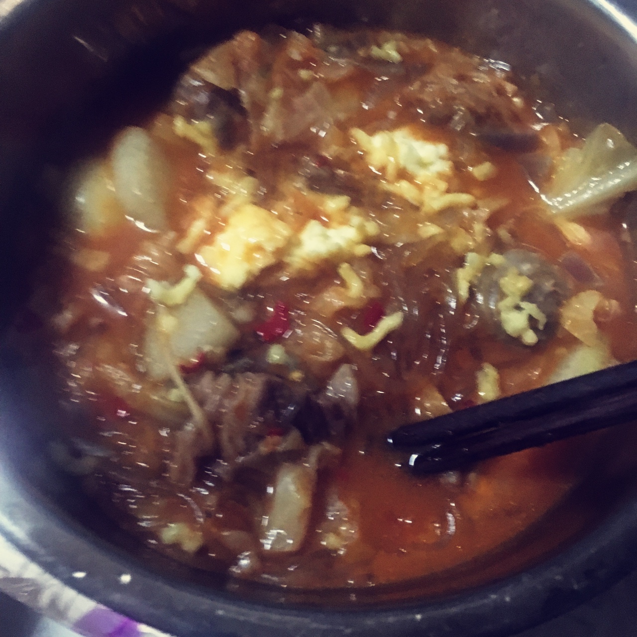 韩式二人锅（泡菜牛肉锅）绝对懒◝(　ﾟ∀ ﾟ )◟